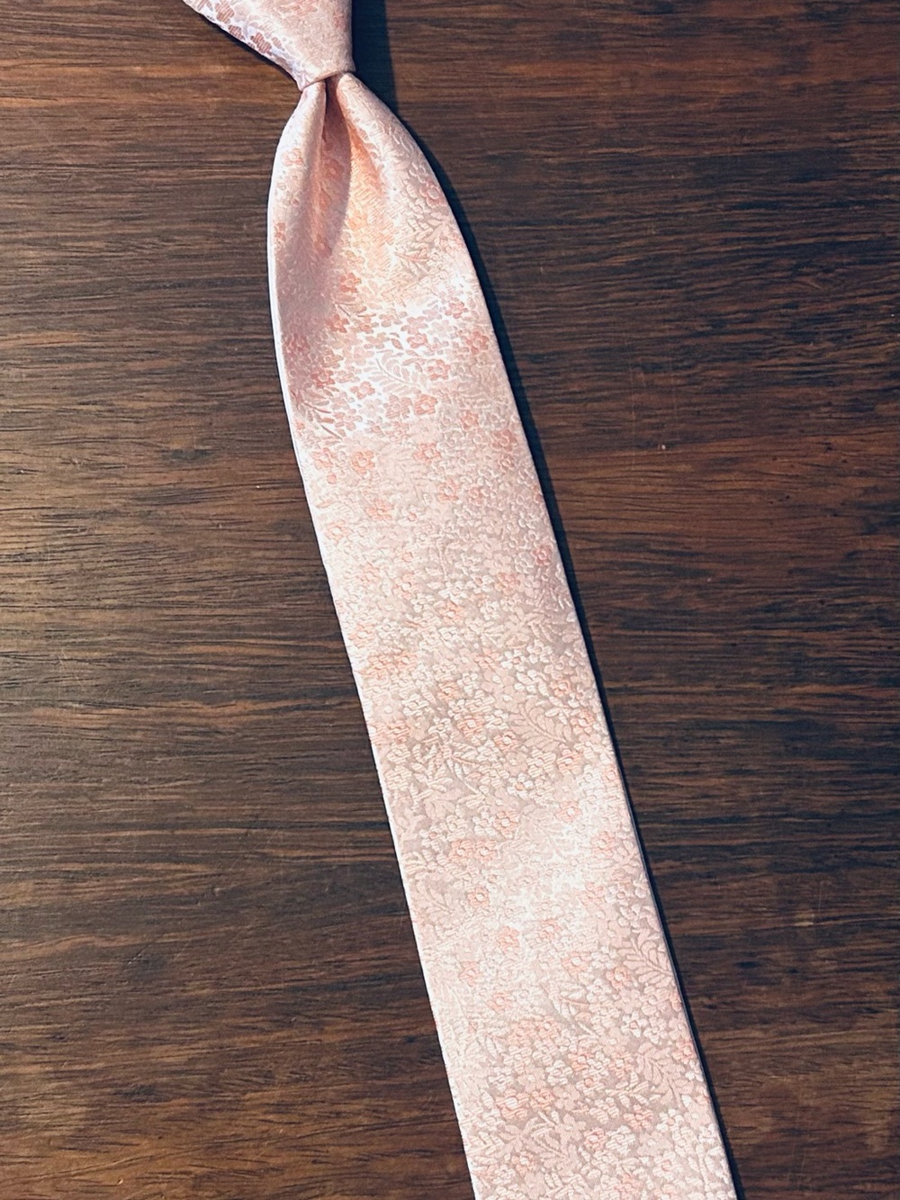 Pink Floral Pattern Tie - Accessory